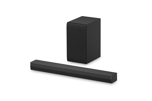 LG DS40T 2.1 Soundbar (300W) mit kabellosem Subwoofer (ARC, HDMI, Optisch, Bluetooth) [2024], Schwarz von LG