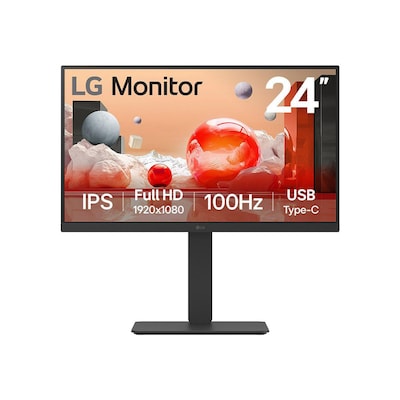 LG 24BA650-B.AEU 61 cm (24") FHD 16:9 IPS Monitor HDMI/DP/USB-C Daisy Chain LS Pivot 100Hz von LG Electronics