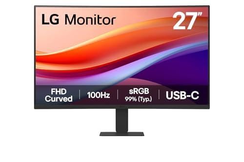 LG 27U421A-B Desktop-PC-Monitor 27 Zoll (68,6 cm), IPS-Panel, FHD-Auflösung (1920 x 1080), 5 ms 100 Hz, HDR 10, sRGB 99% (CIE1931), neigbar, HDMI 2.0, USB-C (15 W) von LG Electronics
