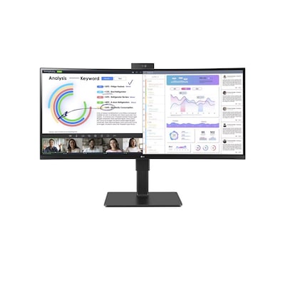 LG 34BQ77QC-B 86.7cm (34") UWQHD 21:9 IPS curved Monitor HDMI/DP/USB-C, Webcam von LG Electronics