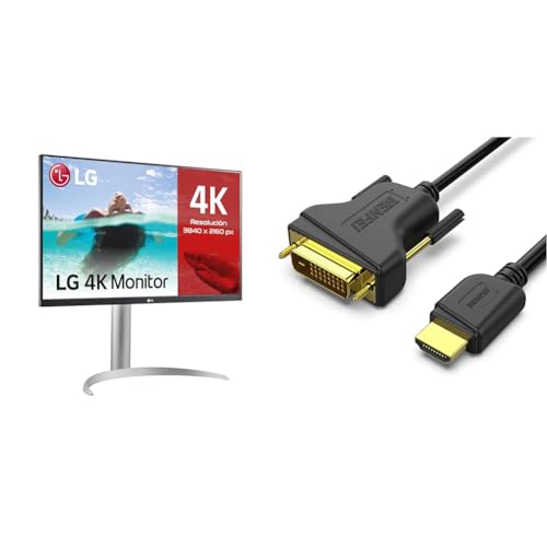 LG 4K UHD Monitor 27UP85NP-W.BEU 68 & BENFEI HDMI auf DVI 1.8 Meter Kabel mit 1080P High Speed Adapter für Apple, Fire TV, PS3/4, Laptop/Desktop, Blu-Ray Player, Xbox 360/One von LG Electronics