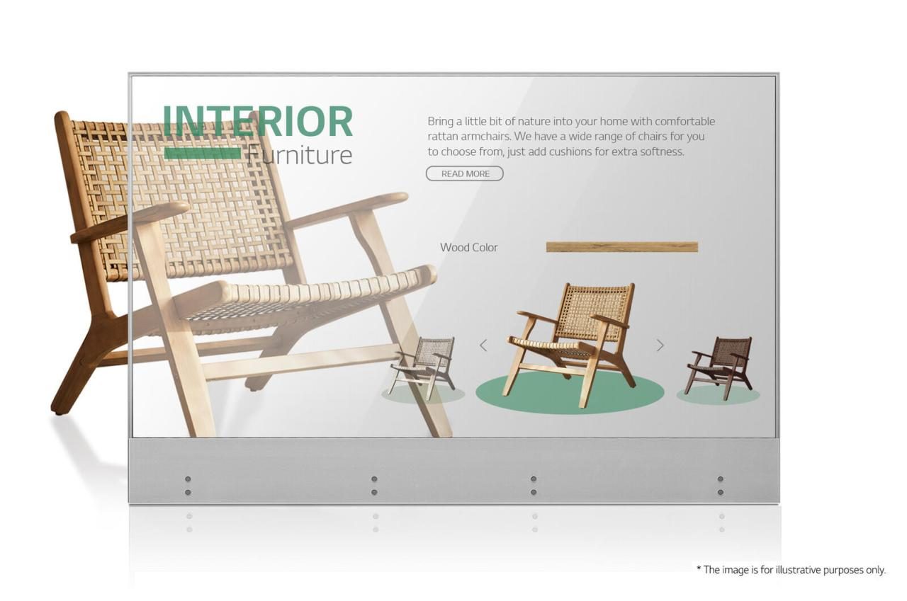LG 55EW5G-V Digital Signage transparentes OLED Display 139cm 55 Zoll von LG Electronics