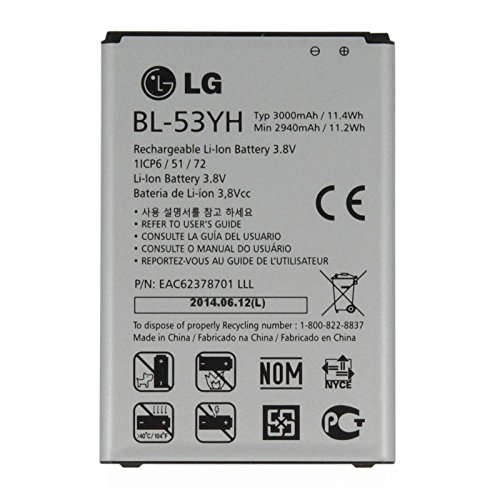 LG D855 G3, D856 G3 Dual LTE Akku, Battery, Li-Ion, 3000 mAh, BL-53YH von LG Electronics