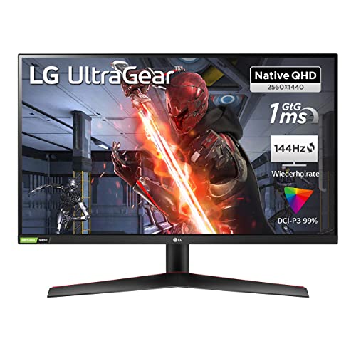 LG Electronics 27GN800P-B Ultragear Gaming Monitor 27" (68cm), QHD, Nano IPS, 1ms GtG, 144 Hz, HDR10, 99% sRGB, Super Resolution+, Motion Blur Reduction, NVIDIA G-Sync, AMD FreeSync - Schwarz von LG Electronics