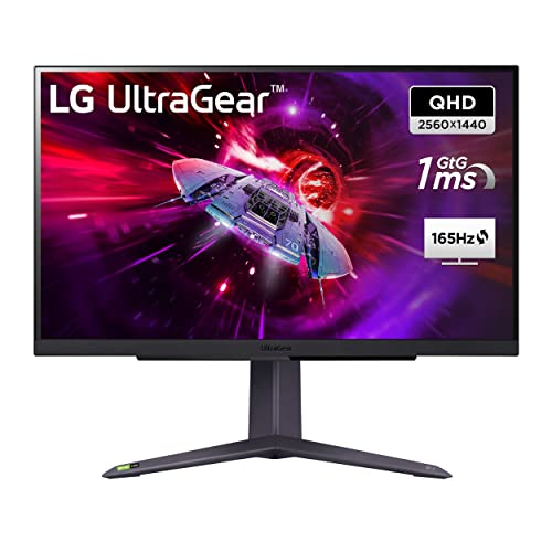 LG Electronics 27GS75QX-B.AEU UltraGear™ QHD Gaming IPS-Monitor 27" (68,4 cm), 2560 x 1440, 16:9, 1ms GtG, 180 Hz, HDR10, 300 cd/m² Helligkeit (typ.), NVIDIA G-Sync Compatible, AMD FreeSync - Schwarz von LG Electronics