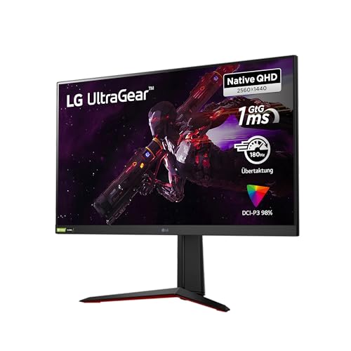 LG Electronics 32GP850-B 80 cm (31,5 Zoll) UltraGear Gaming Monitor (HDR10, Nano IPS-Panel mit 1ms (GtG), AMD FreeSync), schwarz von LG Electronics