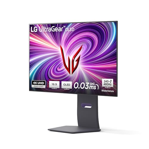 LG Electronics 32GS95UX-B.AEU UltraGear™ 4K-UHD Gaming OLED-Monitor 32" (80cm), 3840 x 2160, 0,03ms GtG, 480 Hz, HDR10, HDR™400 TRUE BLACK, NVIDIA G-Sync™ Compatible, AMD FreeSync™ Premium Pro - Grau von LG Electronics