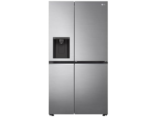 LG Electronics GSJV71PZTE Side-by-Side mit Door-in-Door | Eis-, Crushed Ice- und Wasserspender | 635 Liter Kapazität | Interner Wassertank 4L | Platinum Silver von LG Electronics