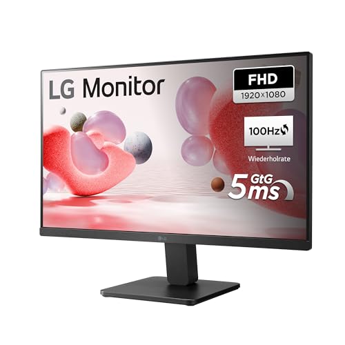 LG Full HD Monitor 24MR400-B.AEUQ - 24 Zoll, IPS Panel, FreeSync, VESA FDMI, 100Hz, Schwarz von LG Electronics