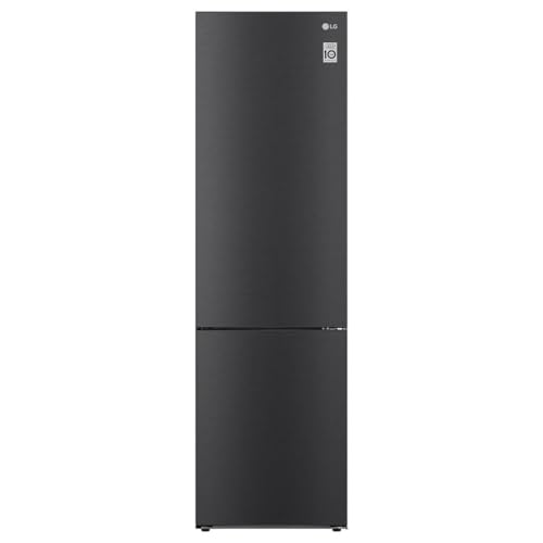 LG GBP62MCNAC, Klasse A, 384 L, Kühl-/ Gefrierkombination, Total No Frost, Kühlschrank mit Gefrierfach, DoorCooling+, Niedriger Geräuschpegel, 59,5 x 67,5 x 203 cm ꟷ Matte Black [Energieklasse A] von LG Electronics