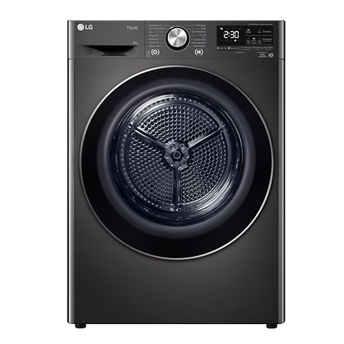 LG RT80V9B, Klasse A+++,Trockner 8 kg, Wärmepumpentrockner mit Kurzprogramm, Trockensensor, Trommelmaterial aus Edelstahl, 60 x 69 x 85 cm ꟷ Schwarz LG RT80V9B, Klasse A+++,Trockner 8 kg, Wärmepumpentrockner mit Kurzprogramm, Trockensensor, Trommelmaterial aus Edelstahl, 60 x 69 x 85 cm ꟷ Schwarz von LG