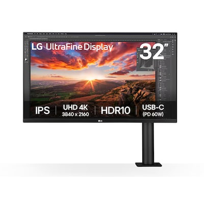 LG UltraFine 32UN880K-B 80cm (31,5") 4K IPS Profi Monitor HDMI/DP/USB-C PD60W 60Hz 5ms von LG Electronics