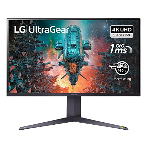 LG UltraGear Gaming Monitor 32GQ950P - 31,5 Zoll, IPS-Panel mit 1 ms GtG, 3840 x 2160, 160 Hz, 1000 cd/m², augenschonend, übertaktbar, Black Stabilizer, Schwarz von LG Electronics
