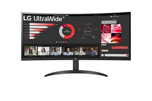 LG UltraWide 21:9 Curved QHD Monitor 34WR50QC-B - 34 Zoll, HDR10, PBP-Modus, OnScreen Control, AMD FreeSync, 100Hz, Schwarz von LG Electronics