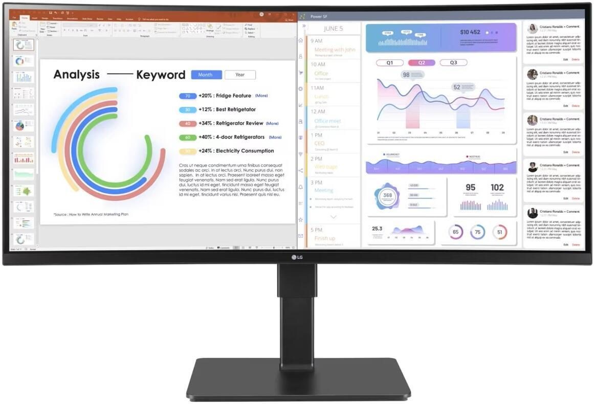 LG UltraWide 34BQ77QB-B Curved Monitor 86,72cm (34 Zoll) von LG Electronics