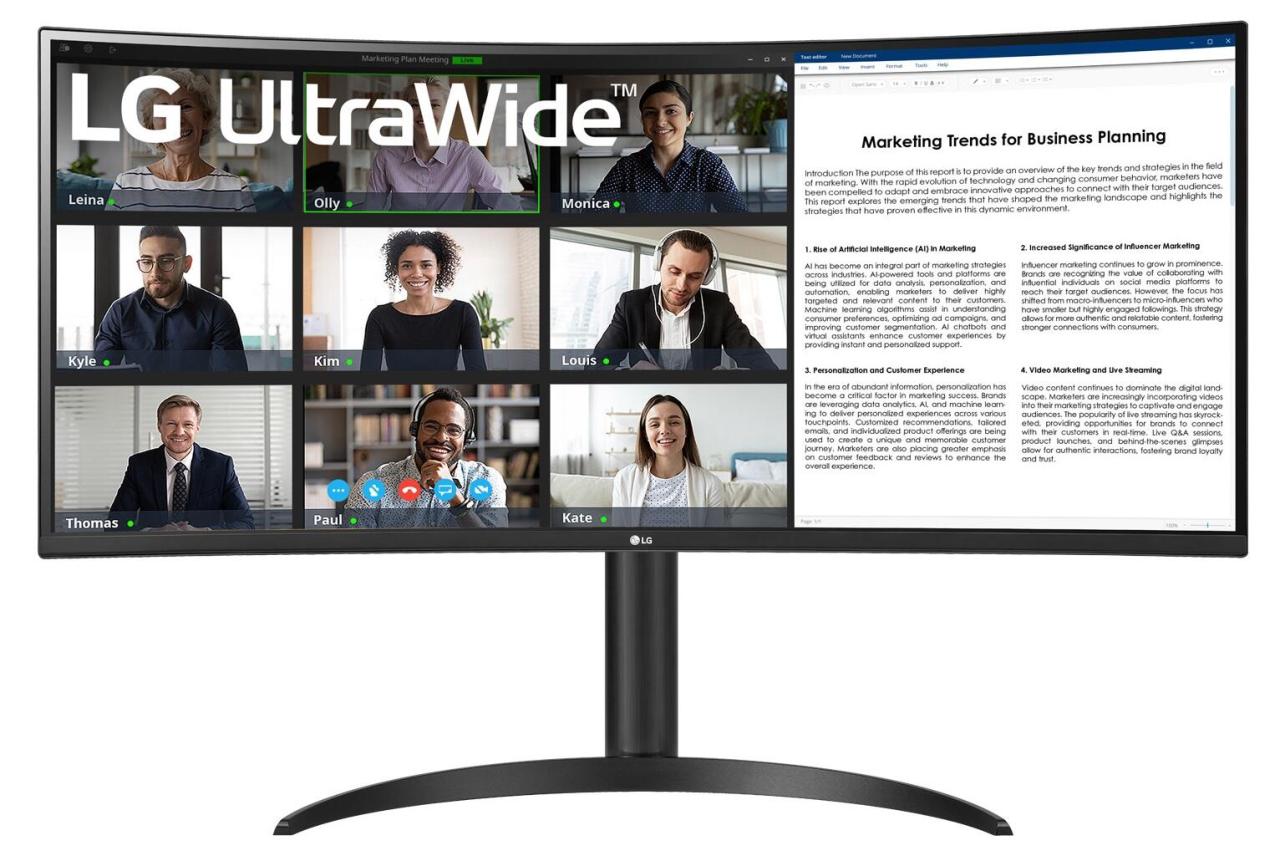 LG UltraWide 34WR55QC-B Curved Monitor 86,42cm (34 Zoll) von LG Electronics