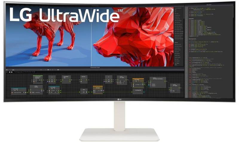 LG UltraWide 38WR85QC-W Curved Monitor 96,5cm (38Zoll), Weiß von LG Electronics
