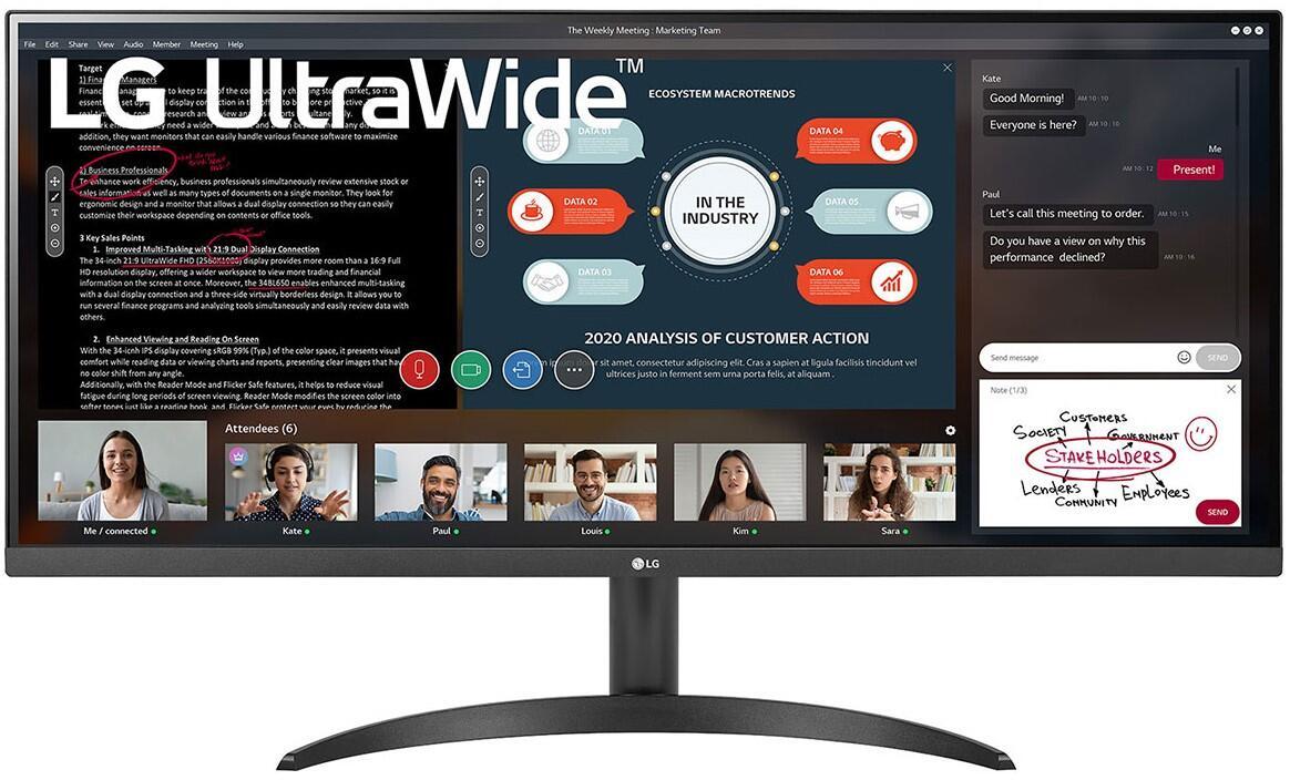 LG UltraWide Monitor 34WP500-B 86,7 cm (34 Zoll) von LG Electronics