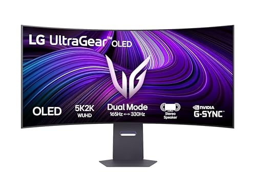 LG Ultragear™ 45GX950A-B Gaming PC-Monitor 45 Zoll – OLED-Panel Auflösung WUHD (5120 x 2160), 0,03 ms 165 Hz, DisplayHDR™400 True Black, DCI-P3 98,5% (CIE1976), FreeSync Premium Pro, G-Sync von LG Electronics