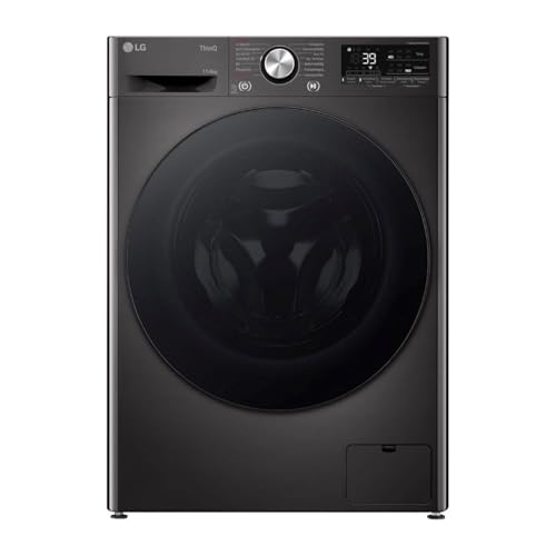 LG W4WR70E6YB, Klasse A/D, Frontlader-Waschtrockner 11-6 kg, 62 x 60 x 85 cm, Wi-Fi, AI Direct Drive, Tiefenreinigung mit Dampf, TurboWash 360, Große Kapazität, Sicherheitsglastür, Schwarz von LG Electronics