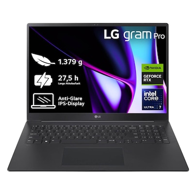 LG gram 16" WQHD+ Core Ultra7 155H RTX3050 32GB/2TB W11P 16Z90SP-A.AP7BG von LG Electronics