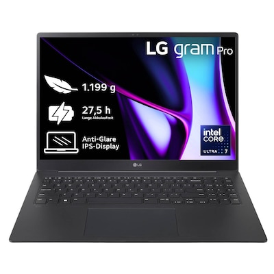 LG gram 16" Pro Core Ultra 7 155H 32GB/2TB SSD Win11 schwarz 16Z90SP-G.AD7BG von LG Electronics