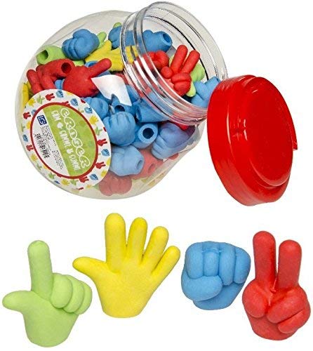 4er Set Radiergummi Hand Finger ca 3,5 cm Bleistift Topper von LG-Imports