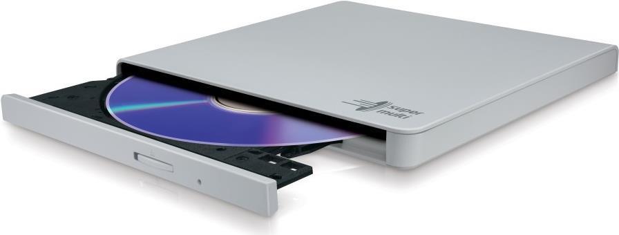 HL-Datenspeicher Ultra Slim Tragbarer DVD-Brenner GP57EW40 Schnittstelle USB 2.0, DVD ± R RW, CD-Lesegeschwindigkeit 24 x, CD-Schreibgeschwindigkeit 24 x, Baltas, Desktop Notebook (GP57EW40.AHLE10B) von LG