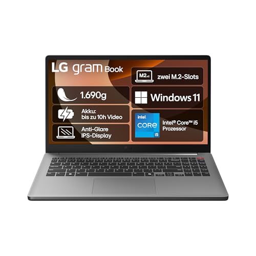 LG, 15,6 Zoll, gramBook, LG Notebook, 39.6cm, Intel i5, 16GB DDR4, 512GB Dual SSD, Garantie 24 Monate, 1920 x 1080, HD Audio mit Dolby Atmos, 15U50T-G.AA56G LG, 15,6 Zoll, gramBook, LG Notebook, 39.6cm, Intel i5, 16GB DDR4, 512GB Dual SSD, Garantie 24 Monate, 1920 x 1080, HD Audio mit Dolby Atmos, 15U50T-G.AA56G von LG Electronics
