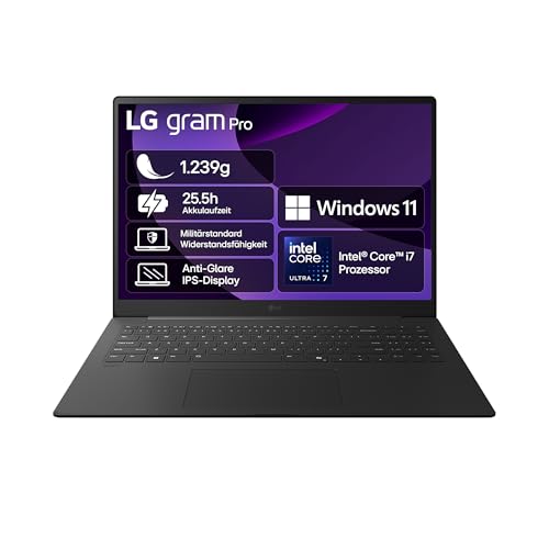 LG, 16 Zoll, gram, LG Notebook, 40.6cm, Intel 7, 16GB DDR4, 1TB Dual SSD, Garantie 24 Monate, 2560 x 1600, Dolby Atmos, 16Z90TS-G.AU89G LG, 16 Zoll, gram, LG Notebook, 40.6cm, Intel 7, 16GB DDR4, 1TB Dual SSD, Garantie 24 Monate, 2560 x 1600, Dolby Atmos, 16Z90TS-G.AU89G von LG Electronics