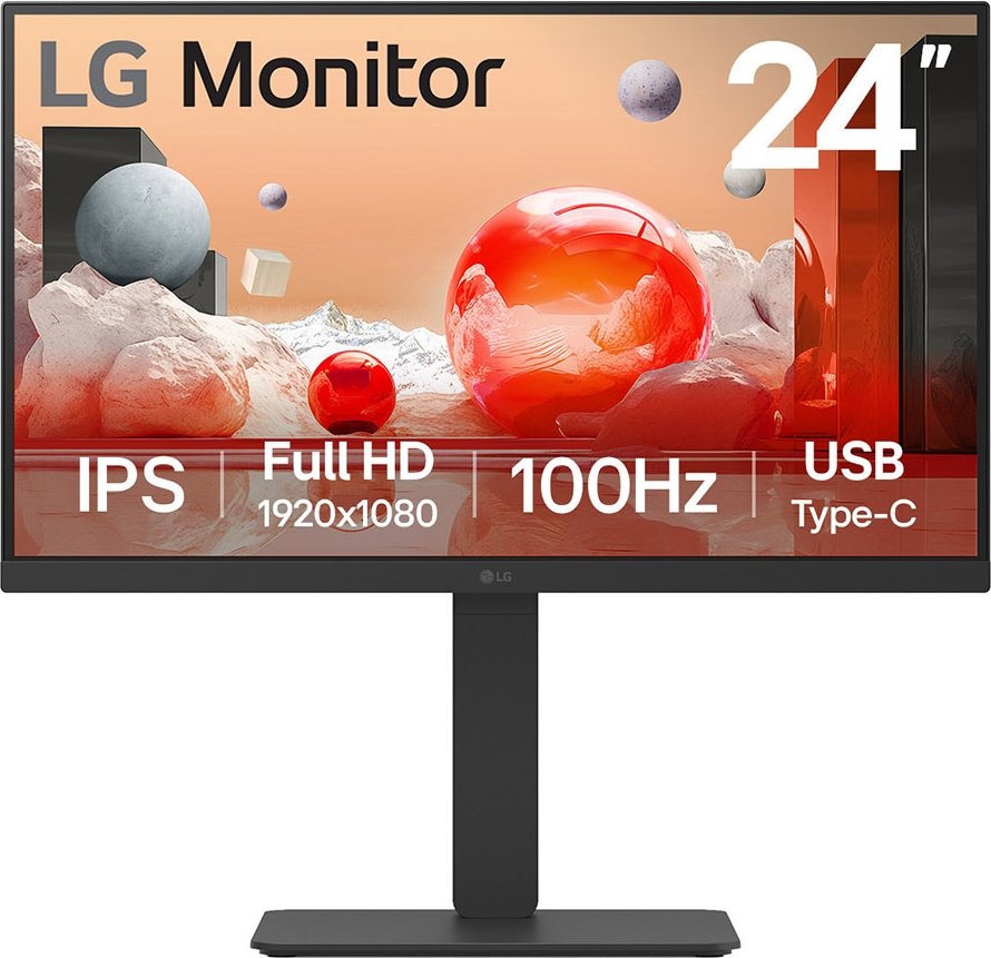 LG 24BA650-B - LCD-Monitor - 61 cm (24) (23.8 sichtbar) (24BA650-B.AEU) von LG
