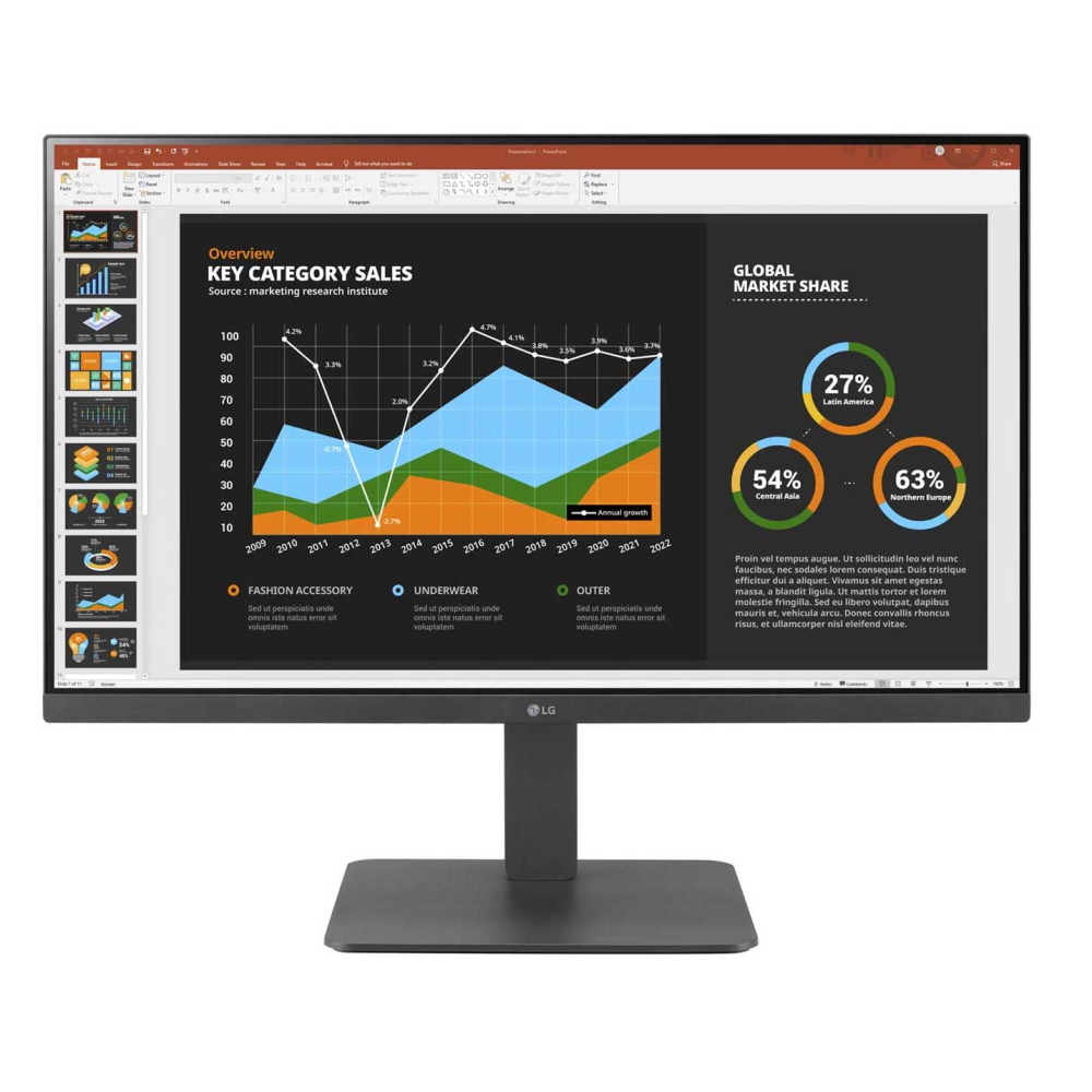 LG 27BR550Y-C Business Monitor - IPS Panel, DVI, HDMI, USB Hub Höhenverstellung, Pivot von LG