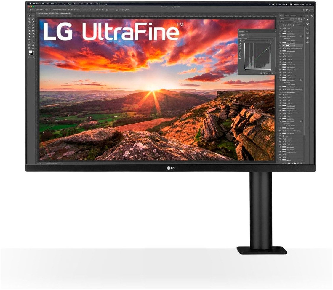 LG 32UN880K Ergo Monitor (80 cm/32 ", 3840 x 2160 px, 4K Ultra HD, 5 ms Reaktionszeit, 60 Hz, IPS) von LG