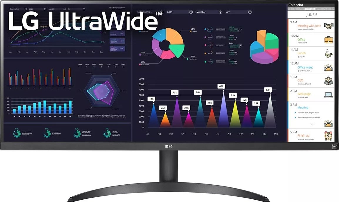 LG 34WQ500-B Computerbildschirm 86,4 cm (34) 2560 x 1080 Pixel Full HD LED Schwarz (34WQ500-B) von LG