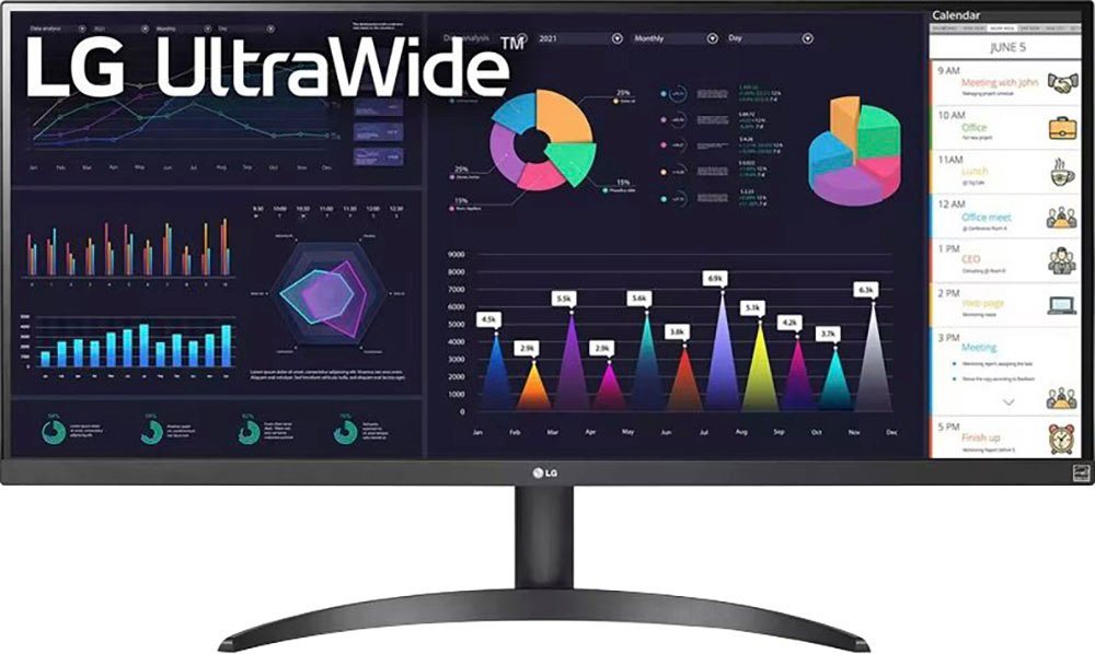 LG 34WQ500 LED-Monitor (87 cm/34 ", 2560 x 1080 px, UWFHD, 5 ms Reaktionszeit, 100 Hz, IPS) von LG