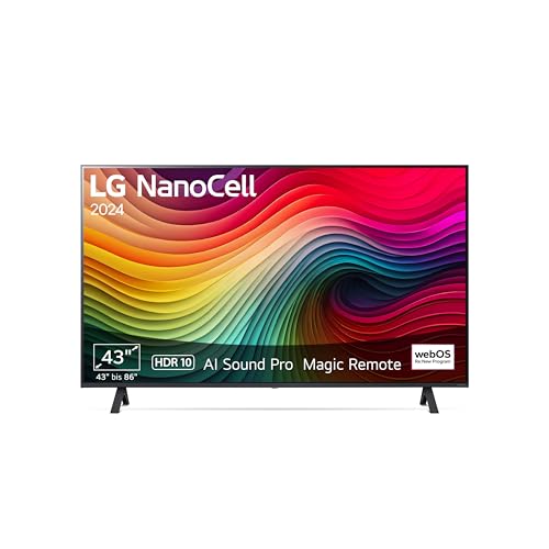 LG 43NANO81T6A TV 43" (109 cm) NanoCell Fernseher (α5 Gen7 4K AI-Prozessor, HDR10, bis zu 60Hz) [Modelljahr 2024] von LG