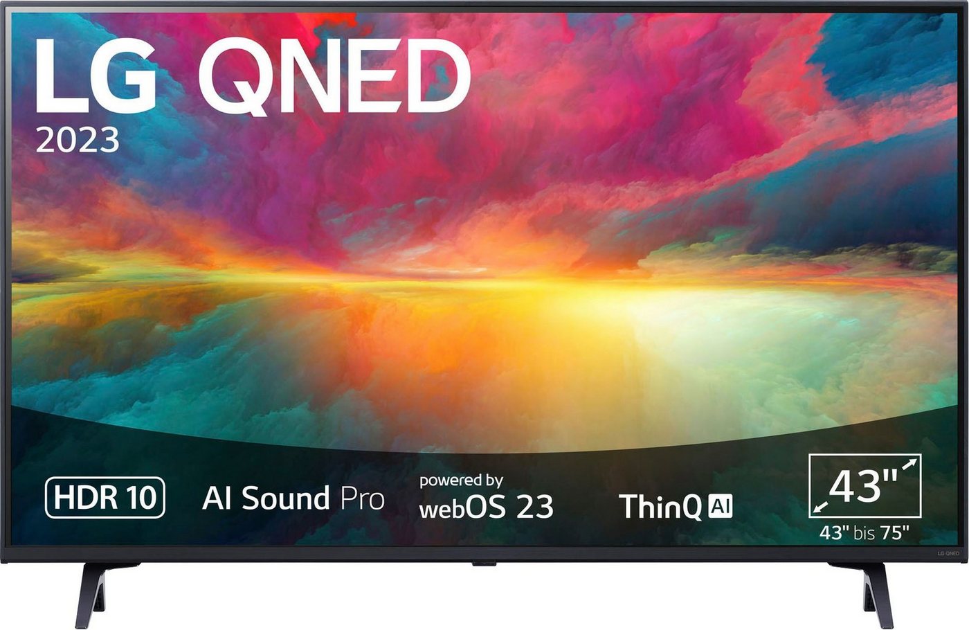 LG 43QNED756RA QNED-Fernseher (109 cm/43 Zoll, 4K Ultra HD, Smart-TV, QNED,α5 Gen6 4K AI-Prozessor,HDR10,HDMI 2.0,Single Triple Tuner) von LG