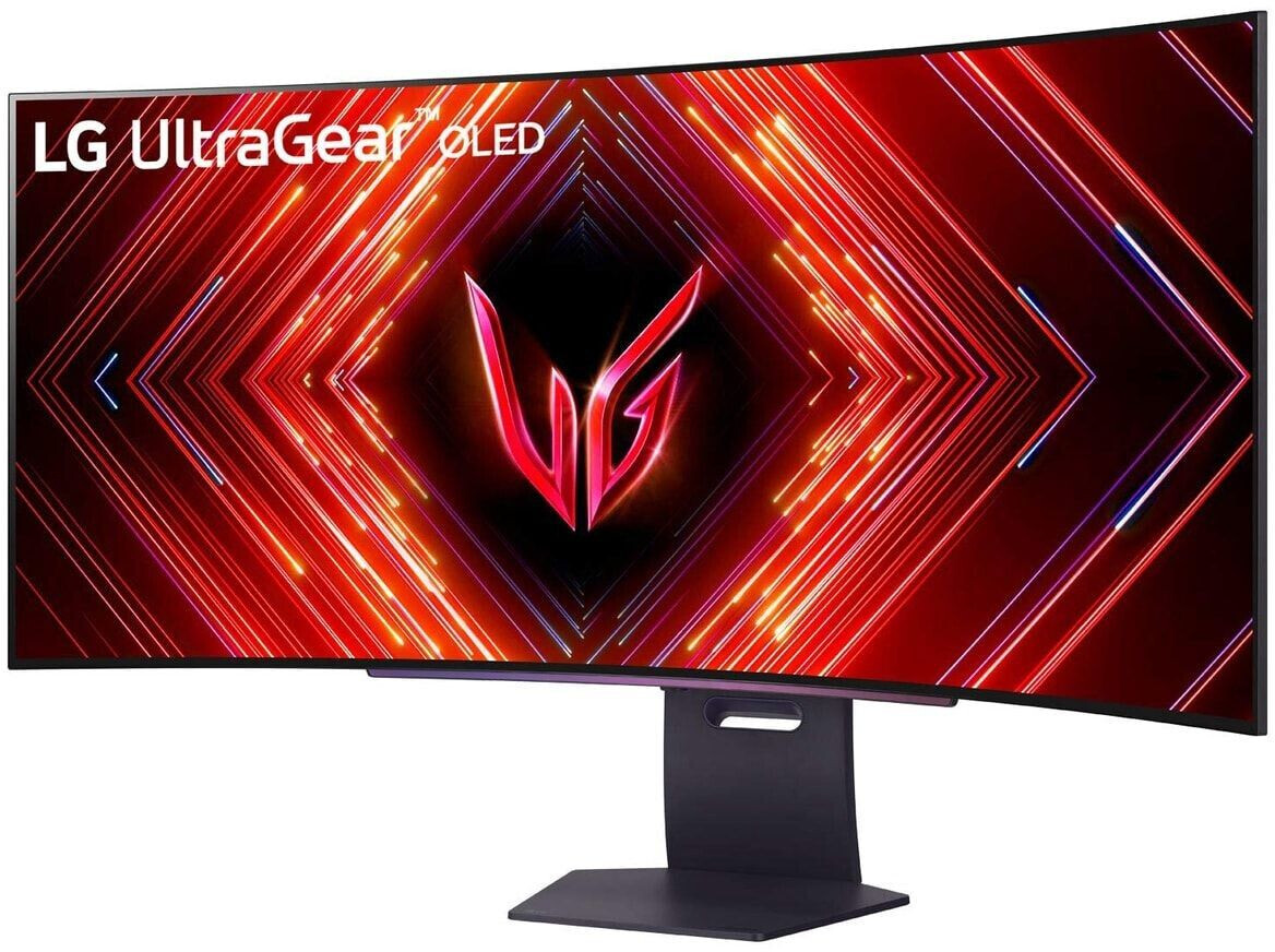LG 45GS95QX-B Gaming Monitor - OLED-Display, 240Hz, 0,03ms Curved-Design (800R) für maximale Immersion [Energieklasse F] (45GS95QX-B.AEU) von LG