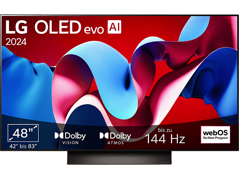 LG 48C47LA OLED evo TV (Flat, 48 Zoll / 121 cm, 4K, SMART TV, webOS 24 mit ThinQ) von LG