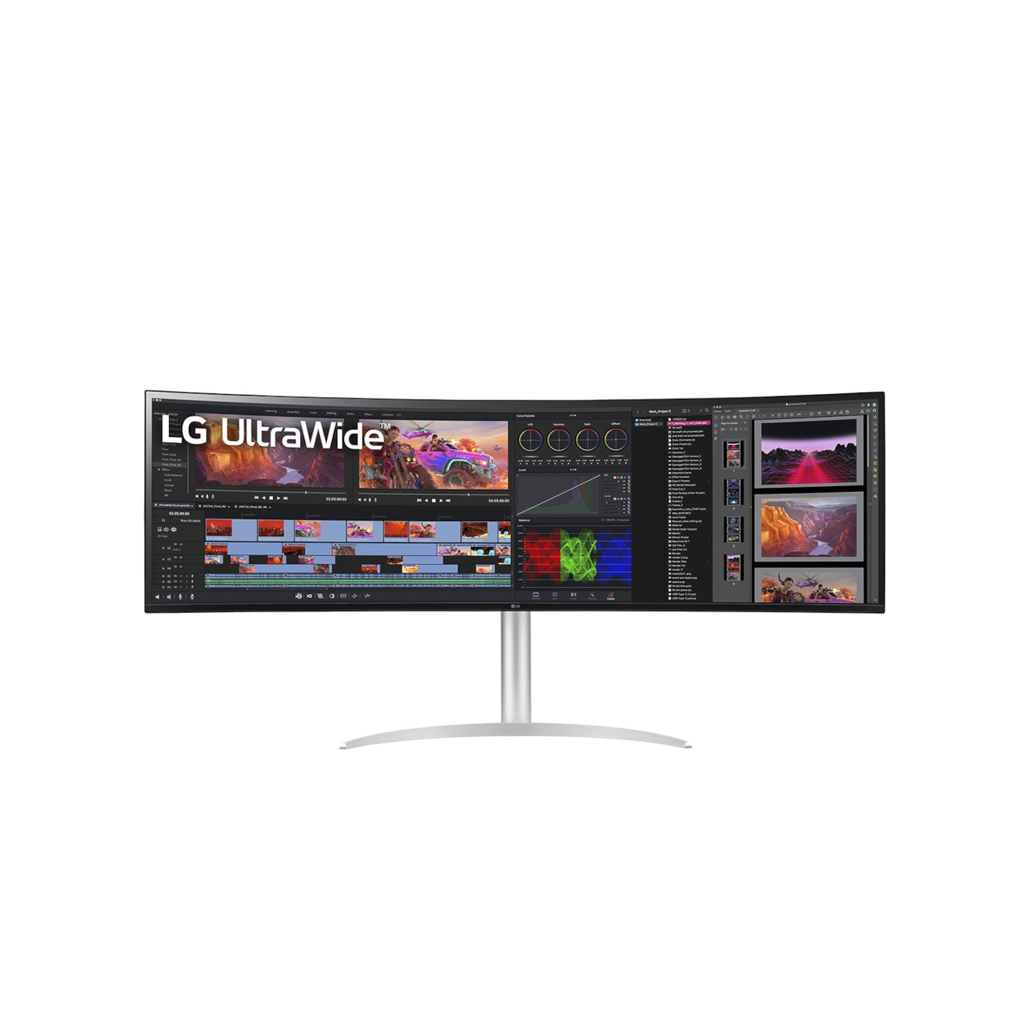 LG 49WQ95X-W Curved Monitor - Nano-IPS, HDR400, 144Hz, USB-C von LG