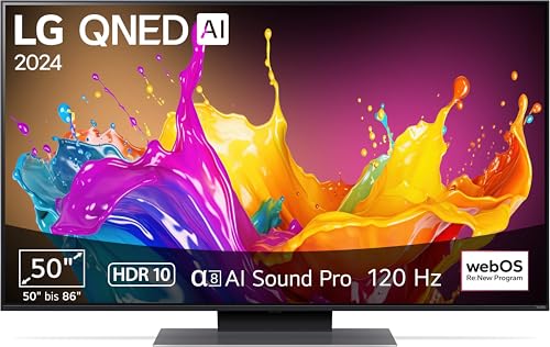 LG 50QNED86T6A TV 50" (127 cm) QNED Fernseher (α8 4K AI-Prozessor, webOS 24, HDR10, bis zu 120Hz) [Modelljahr 2024] von LG