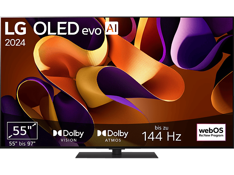 LG OLED55G49LS OLED evo TV (Flat, 55 Zoll / 139 cm, 4K, SMART TV, webOS 24 mit ThinQ) von LG