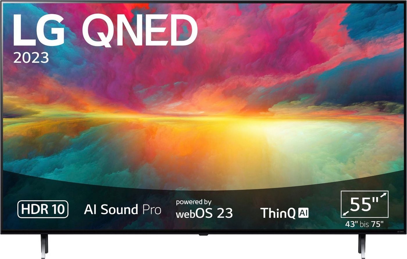 LG 55QNED756RA QNED-Fernseher (139 cm/55 Zoll, 4K Ultra HD, Smart-TV, QNED,α5 Gen6 4K AI-Prozessor,HDR10,HDMI 2.0,Single Triple Tuner) von LG