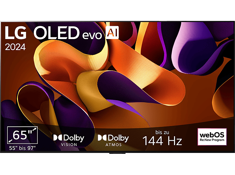 LG OLED65G48LW OLED evo TV (Flat, 65 Zoll / 165 cm, 4K, SMART TV, webOS 24 mit ThinQ) von LG