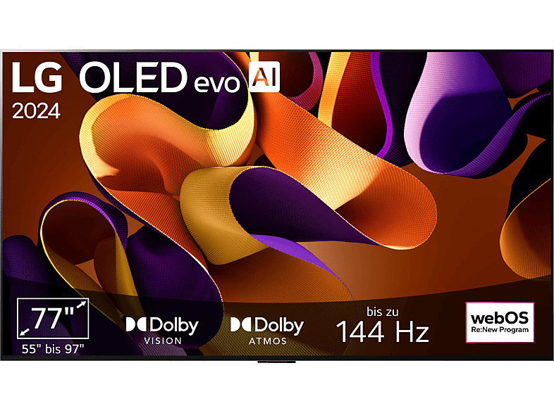 LG OLED77G48LW OLED evo TV (Flat, 77 Zoll / 195 cm, 4K, SMART TV, webOS 24 mit ThinQ) von LG