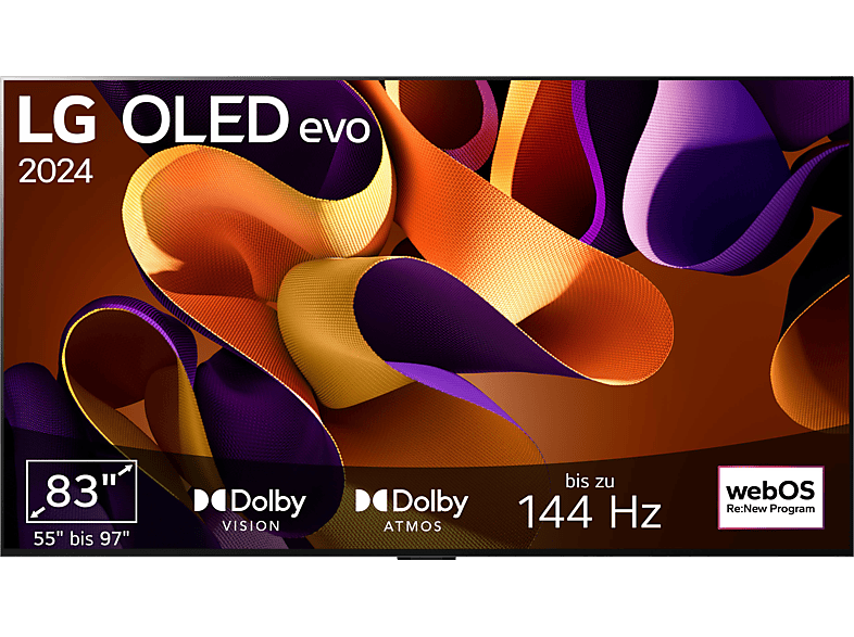 LG 83G48LW OLED evo TV (Flat, 83 Zoll / 120 cm, 4K, SMART TV, webOS 24 mit ThinQ) von LG