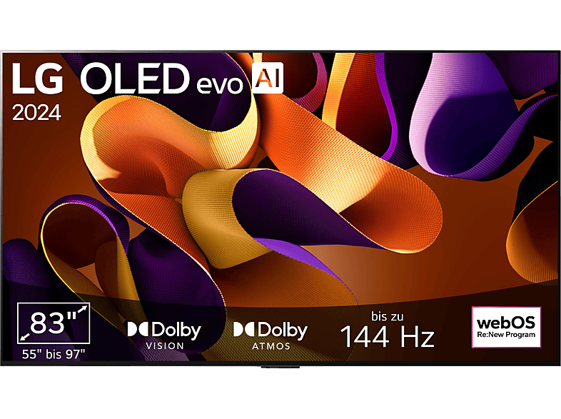 LG OLED83G48LW OLED evo TV (Flat, 83 Zoll / 210 cm, 4K, SMART TV, webOS 24 mit ThinQ) von LG