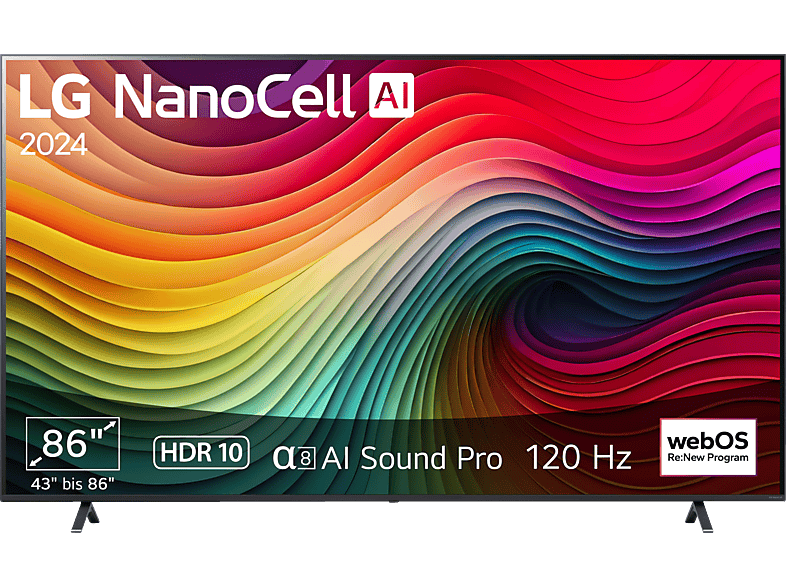 LG 86NANO81T6A NanoCell TV (Flat, 86 Zoll / 218 cm, UHD 4K, SMART TV, webOS 24 mit ThinQ) von LG