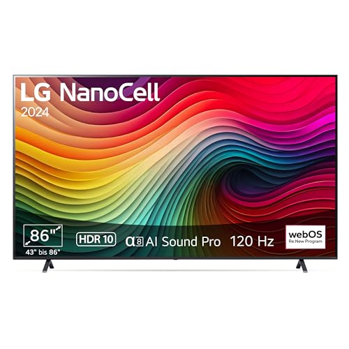 LG 86NANO81T6A TV 86" (218 cm) NanoCell Fernseher (α8 4K AI-Prozessor, HDR10, bis zu 120Hz) [Modelljahr 2024] von LG