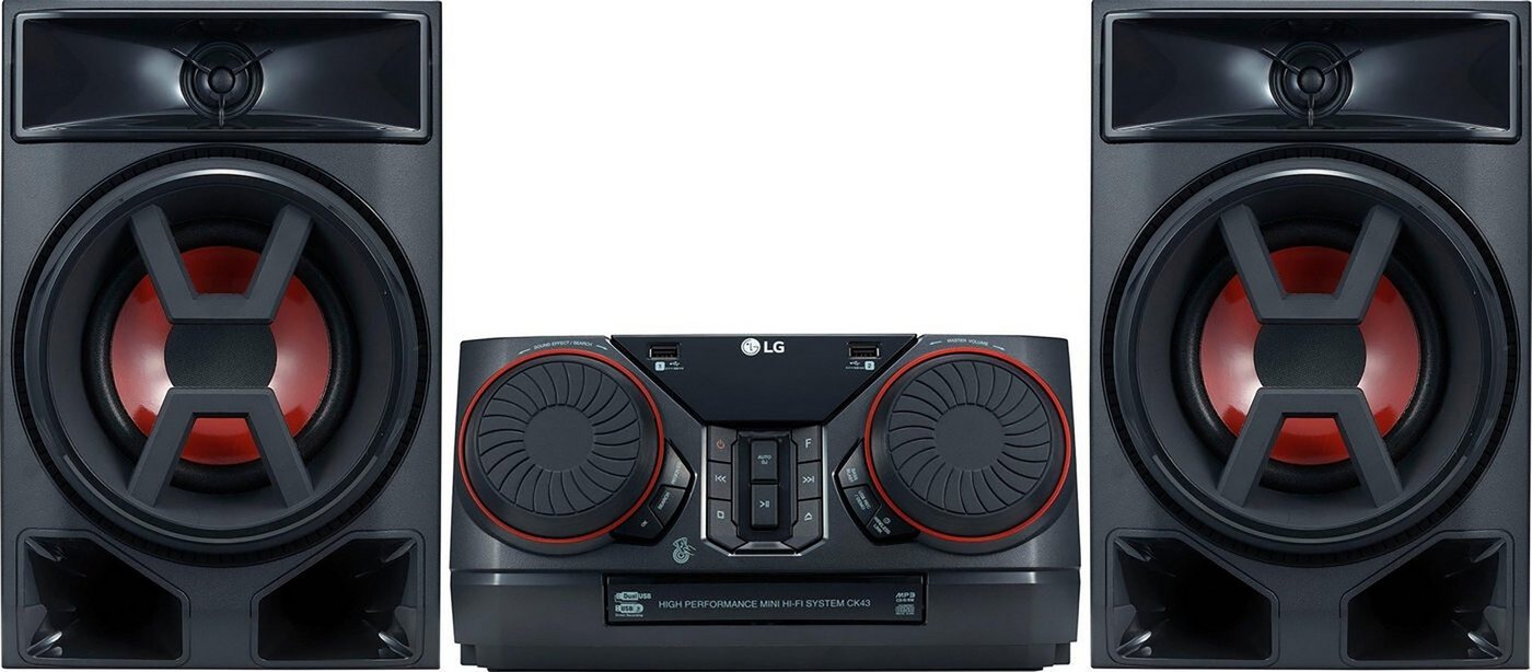 LG CK43N Party-Lautsprecher 2.0 (Bluetooth, 300 W, Karaoke-Anlage, Partymodus, Uhr, TouchControl, Sleeptimer) von LG